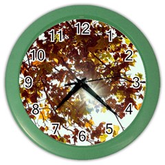 Golden Leaf s Color Wall Clock