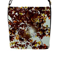 Golden Leaf s Flap Closure Messenger Bag (L)