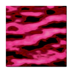 Pink  Waves Flow Series 3 Tile Coaster by DimitriosArt