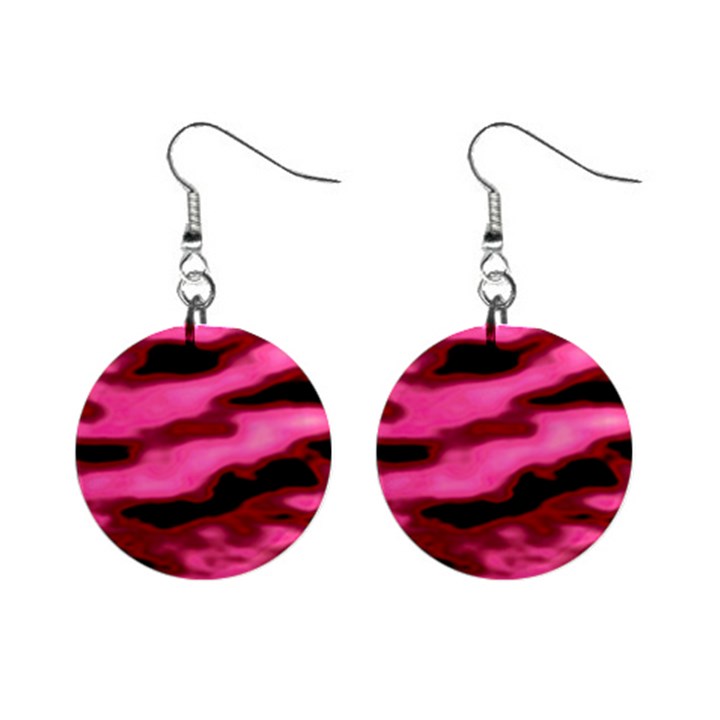 Pink  Waves Flow Series 3 Mini Button Earrings