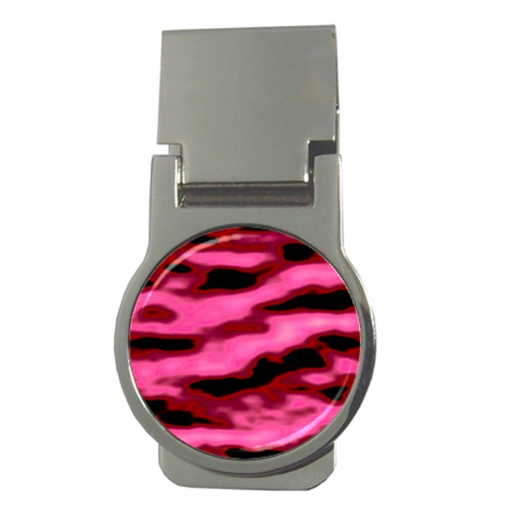 Pink  Waves Flow Series 3 Money Clips (Round) 