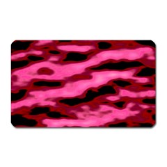 Pink  Waves Flow Series 3 Magnet (rectangular) by DimitriosArt