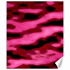 Pink  Waves Flow Series 3 Canvas 8  X 10  by DimitriosArt