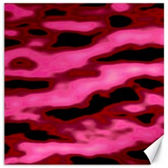 Pink  Waves Flow Series 3 Canvas 16  X 16  by DimitriosArt