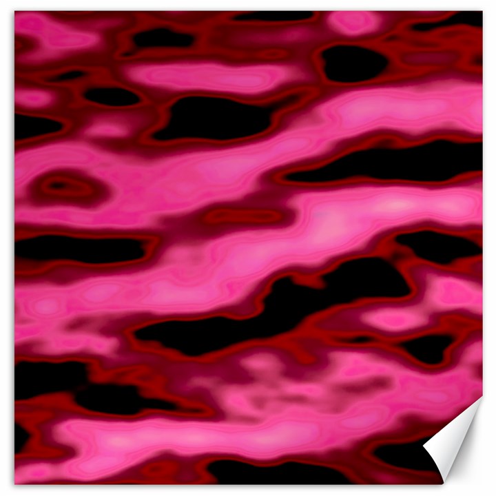 Pink  Waves Flow Series 3 Canvas 20  x 20 