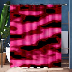 Pink  Waves Flow Series 3 Shower Curtain 60  X 72  (medium)  by DimitriosArt