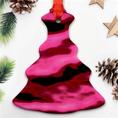 Pink  Waves Flow Series 3 Ornament (christmas Tree)  by DimitriosArt