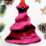 Pink  Waves Flow Series 3 Christmas Tree Ornament (Two Sides) Back