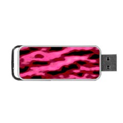 Pink  Waves Flow Series 3 Portable Usb Flash (one Side) by DimitriosArt