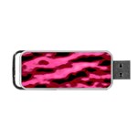 Pink  Waves Flow Series 3 Portable USB Flash (Two Sides) Front