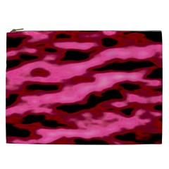 Pink  Waves Flow Series 3 Cosmetic Bag (xxl) by DimitriosArt