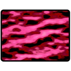 Pink  Waves Flow Series 3 Double Sided Fleece Blanket (large)  by DimitriosArt