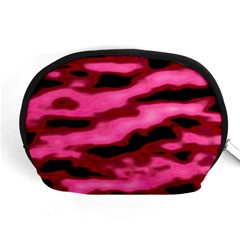 Pink  Waves Flow Series 3 Accessory Pouch (medium) by DimitriosArt