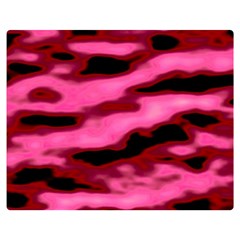 Pink  Waves Flow Series 3 Double Sided Flano Blanket (medium)  by DimitriosArt