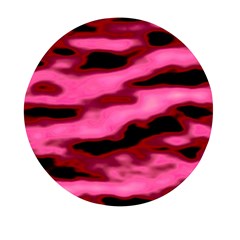 Pink  Waves Flow Series 3 Mini Round Pill Box