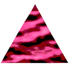 Pink  Waves Flow Series 3 Wooden Puzzle Triangle