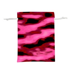 Pink  Waves Flow Series 3 Lightweight Drawstring Pouch (l) by DimitriosArt