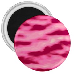 Pink  Waves Flow Series 4 3  Magnets by DimitriosArt