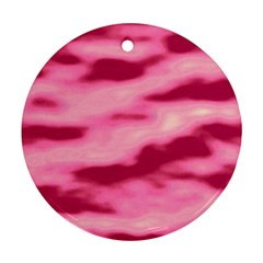 Pink  Waves Flow Series 4 Ornament (round) by DimitriosArt