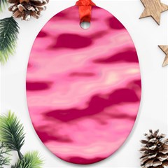 Pink  Waves Flow Series 4 Ornament (oval) by DimitriosArt