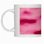 Pink  Waves Flow Series 4 White Mugs Left