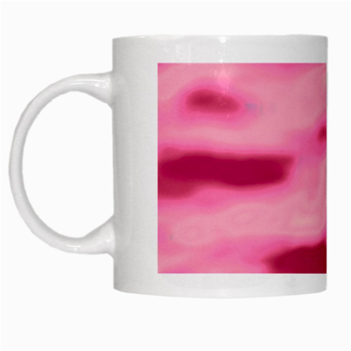 Pink  Waves Flow Series 4 White Mugs