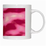 Pink  Waves Flow Series 4 White Mugs Right