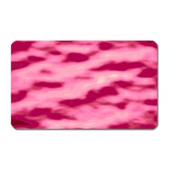 Pink  Waves Flow Series 4 Magnet (rectangular) by DimitriosArt