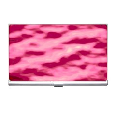 Pink  Waves Flow Series 4 Business Card Holder by DimitriosArt