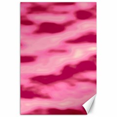 Pink  Waves Flow Series 4 Canvas 20  X 30  by DimitriosArt