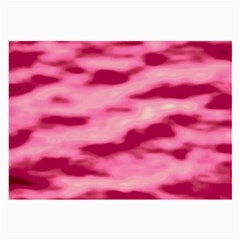 Pink  Waves Flow Series 4 Large Glasses Cloth (2 Sides) by DimitriosArt