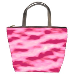 Pink  Waves Flow Series 4 Bucket Bag by DimitriosArt