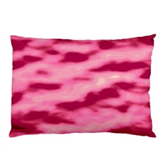 Pink  Waves Flow Series 4 Pillow Case by DimitriosArt