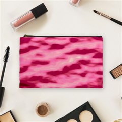 Pink  Waves Flow Series 4 Cosmetic Bag (medium) by DimitriosArt