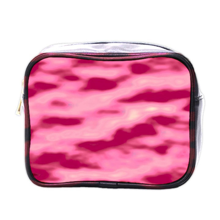 Pink  Waves Flow Series 4 Mini Toiletries Bag (One Side)