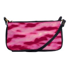 Pink  Waves Flow Series 4 Shoulder Clutch Bag by DimitriosArt