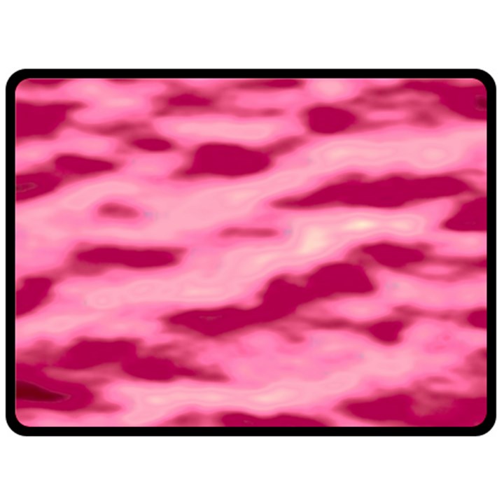 Pink  Waves Flow Series 4 Fleece Blanket (Large) 