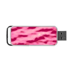 Pink  Waves Flow Series 4 Portable Usb Flash (one Side) by DimitriosArt