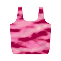 Pink  Waves Flow Series 4 Full Print Recycle Bag (m) by DimitriosArt