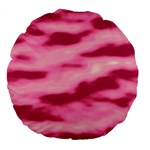 Pink  Waves Flow Series 4 Large 18  Premium Flano Round Cushions Front