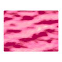 Pink  Waves Flow Series 4 Double Sided Flano Blanket (mini)  by DimitriosArt