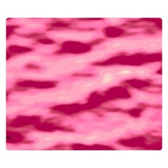 Pink  Waves Flow Series 4 Double Sided Flano Blanket (small)  by DimitriosArt