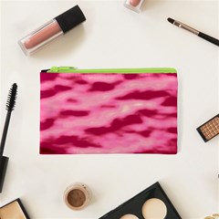 Pink  Waves Flow Series 4 Cosmetic Bag (xs) by DimitriosArt