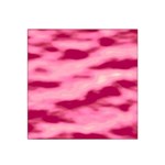 Pink  Waves Flow Series 4 Satin Bandana Scarf Front