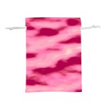 Pink  Waves Flow Series 4 Lightweight Drawstring Pouch (S) Front