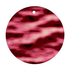 Pink  Waves Flow Series 5 Ornament (round) by DimitriosArt