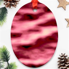 Pink  Waves Flow Series 5 Ornament (oval) by DimitriosArt