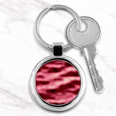 Pink  Waves Flow Series 5 Key Chain (round) by DimitriosArt