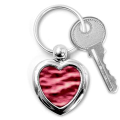 Pink  Waves Flow Series 5 Key Chain (heart) by DimitriosArt