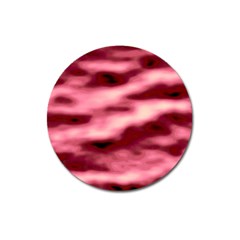 Pink  Waves Flow Series 5 Magnet 3  (round) by DimitriosArt